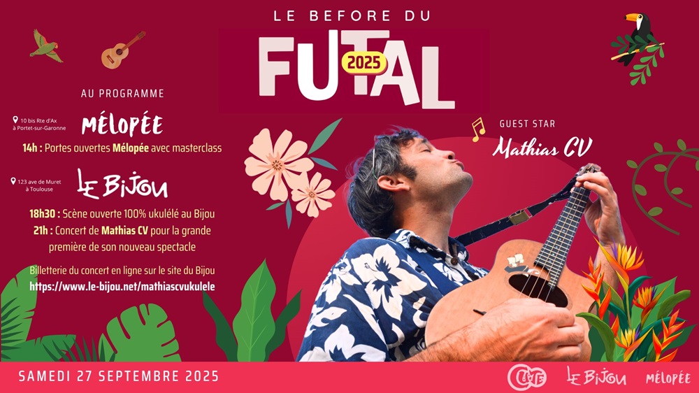 Grande soirée ukulélé + Concert Mathias CV au Bijou, Toulouse (31)